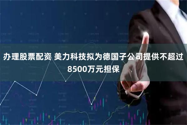 办理股票配资 美力科技拟为德国子公司提供不超过8500万元担保